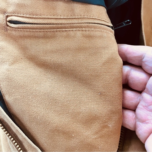 Carhartt Men’s Traditional Duck Jacket J002 Corduroy Collar Size XL - Picture 10 of 13